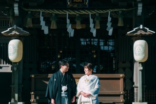 思い出の地、江島神社でのウエディングフォト