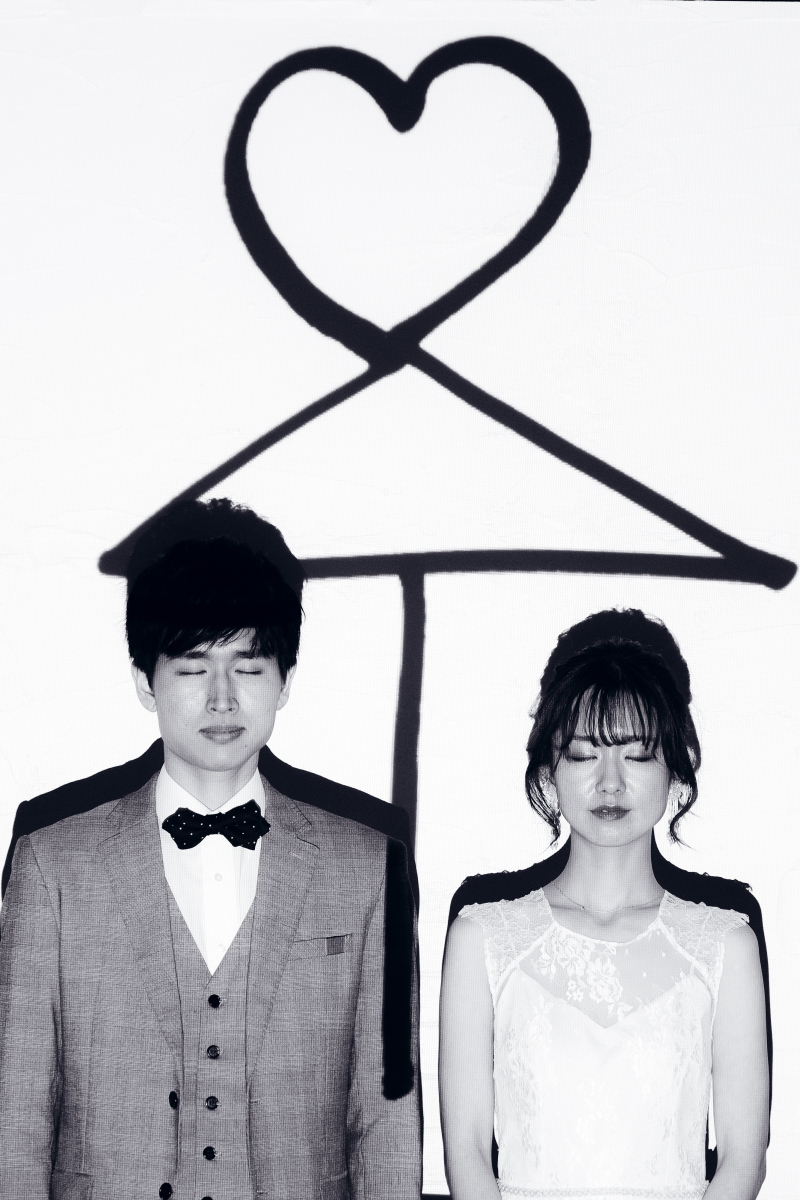 スタジオで相合傘