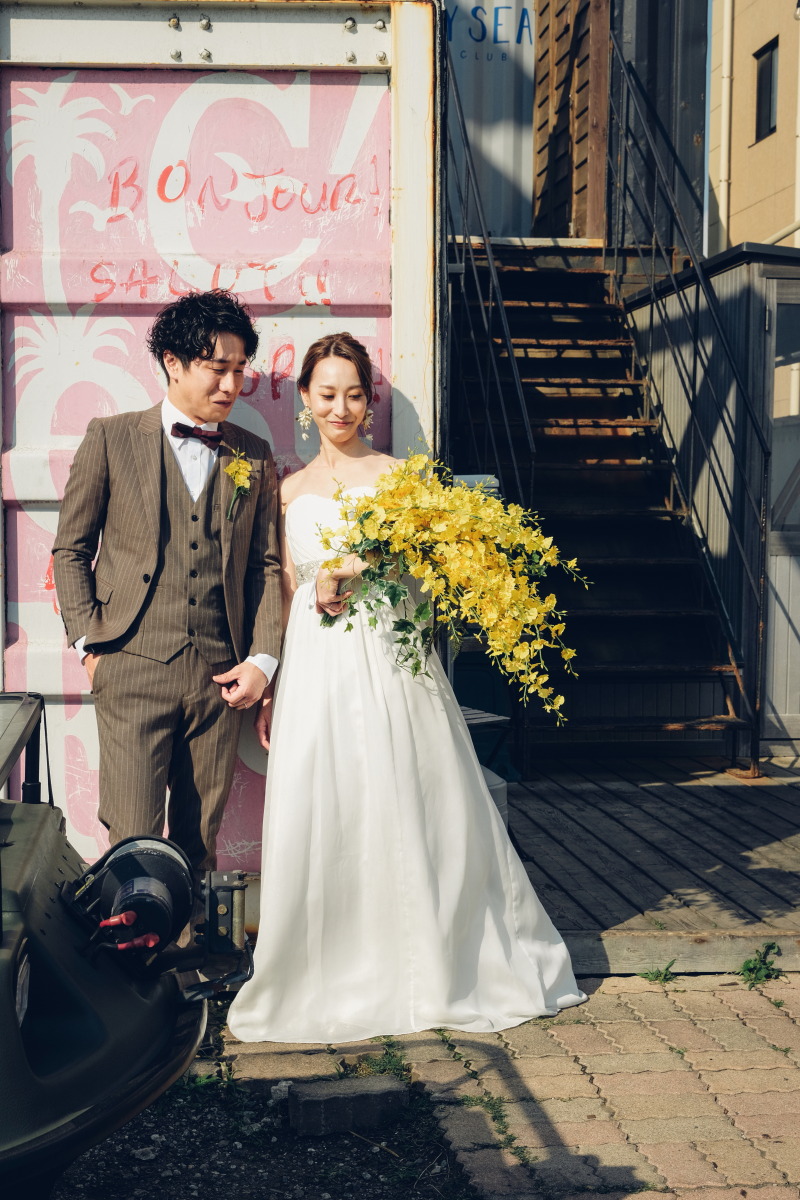 ブーケを見つめて