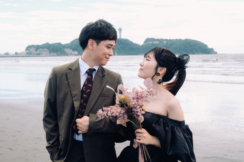 お二人らしい江ノ島散歩