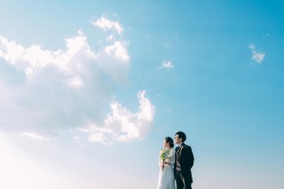 青空の江ノ島で