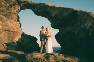 夕焼けの城ヶ島で楽しく