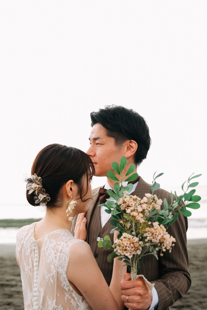 お二人とブーケ