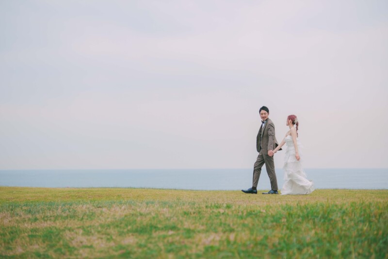 丘を散歩しながら