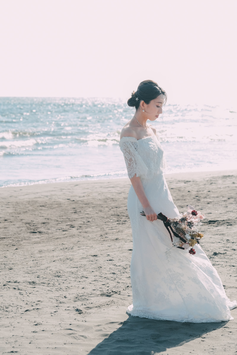 海風に当てられる