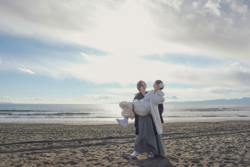 着物でお姫様抱っこ!!