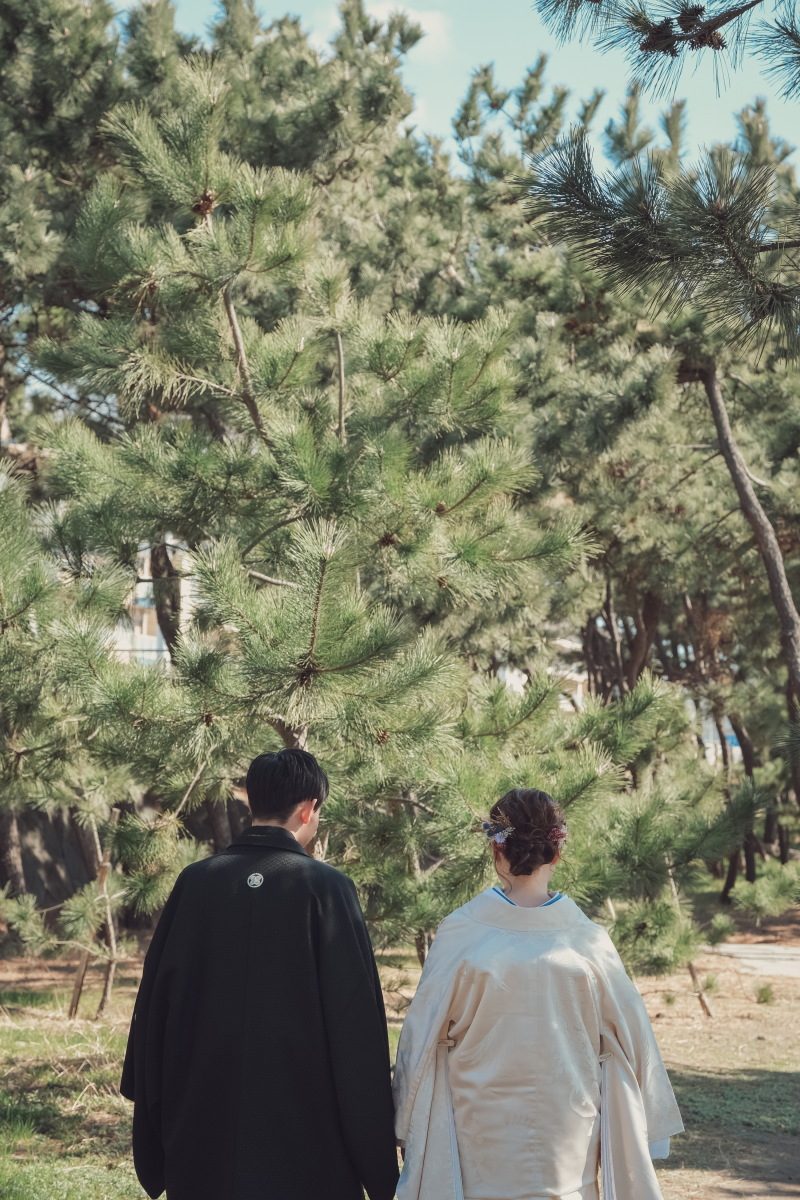 松の木とお二人