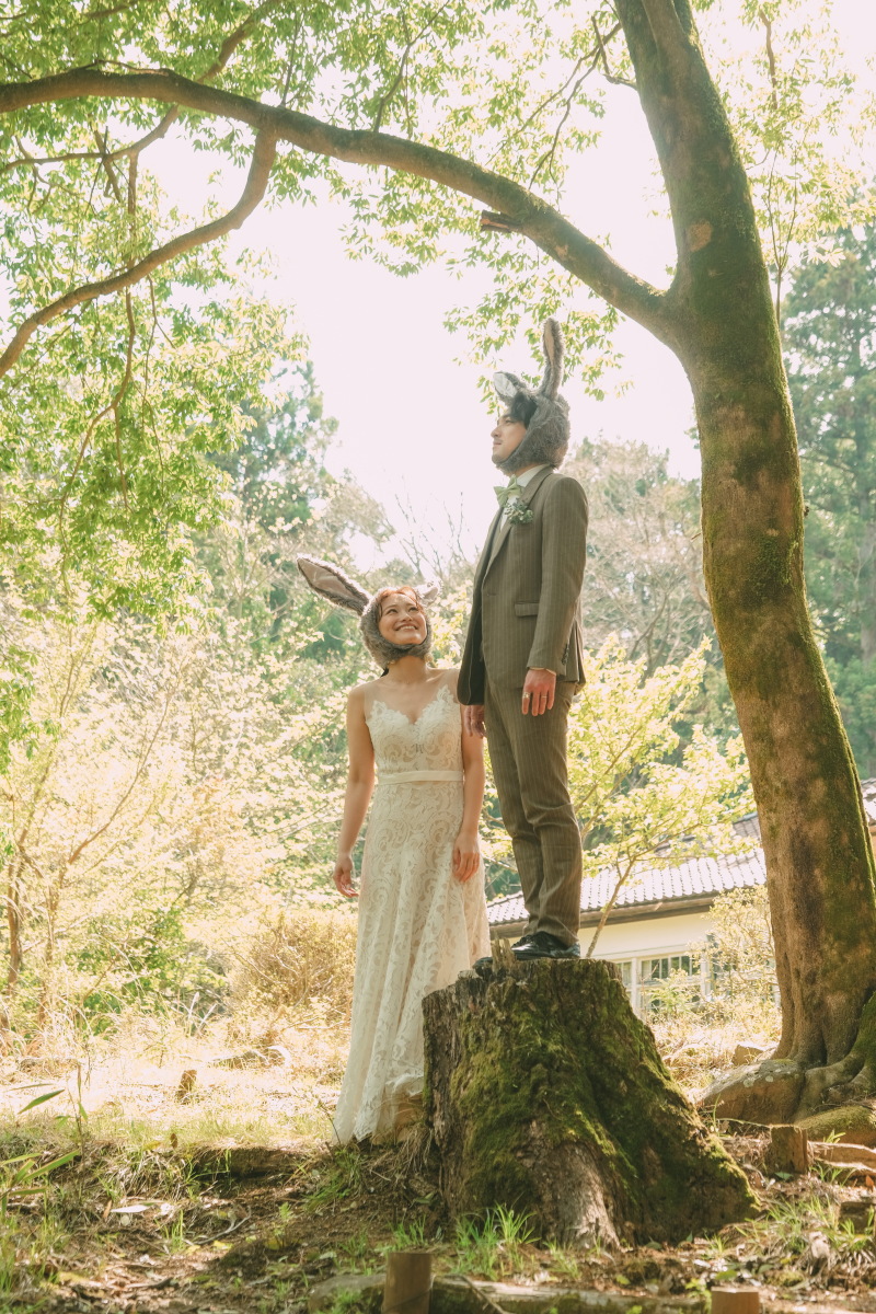 ウサギの帽子で!!