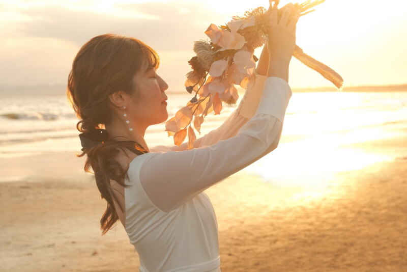 見渡す限りのオレンジ色のなかで