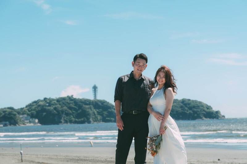 江ノ島バックのお写真も！