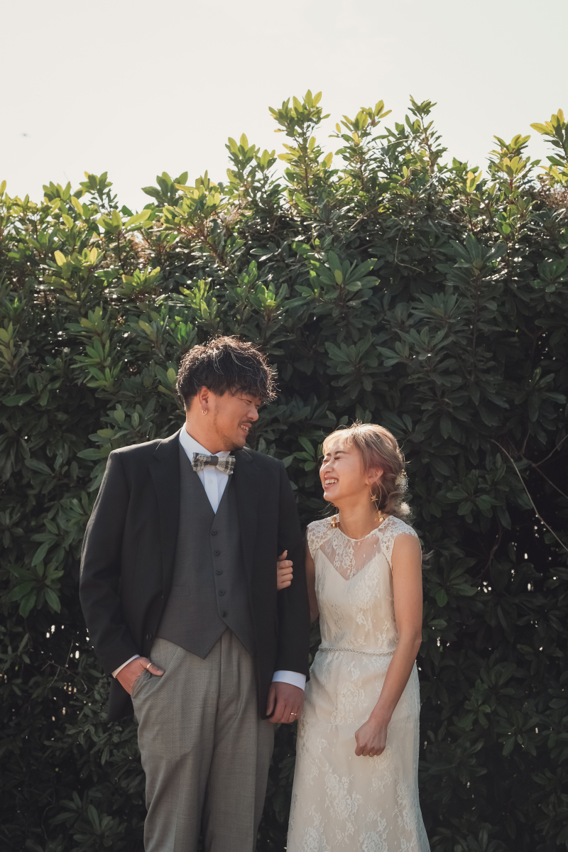 幸せな笑顔のお二人