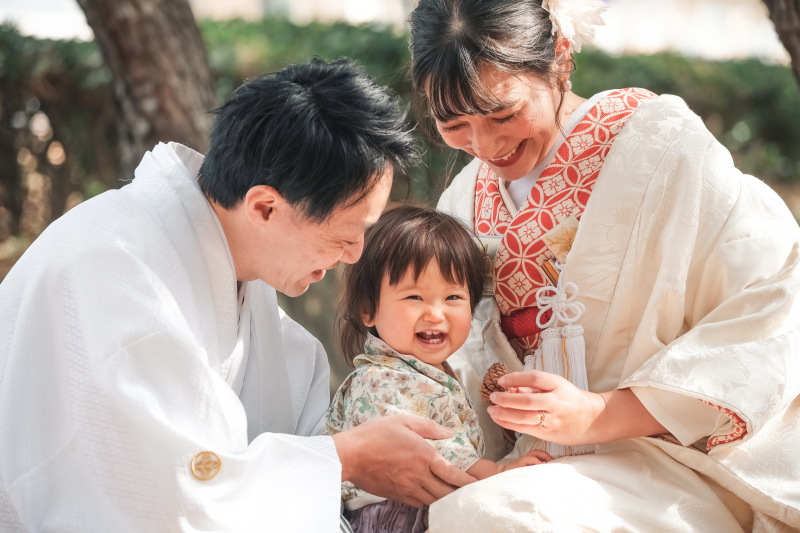 和装と娘さん
