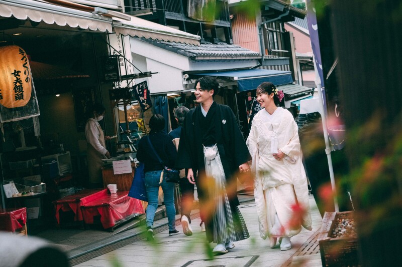 和装で散策