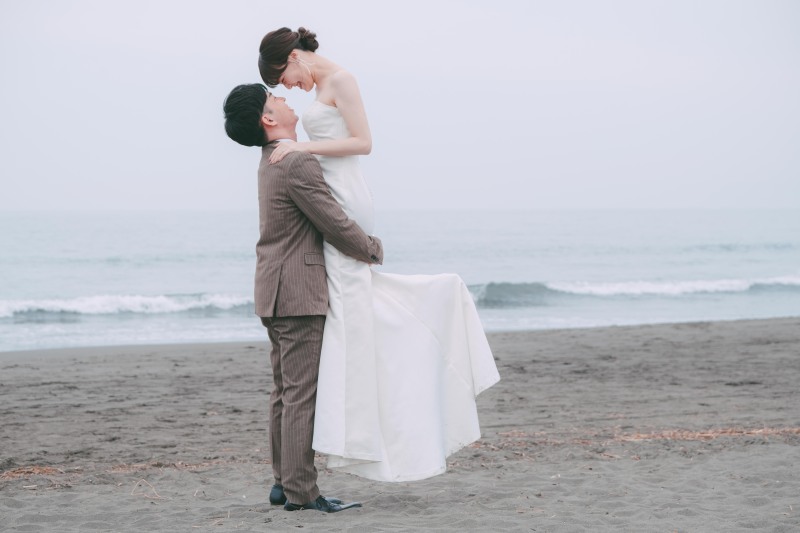 夢に見た抱っこをしての撮影!