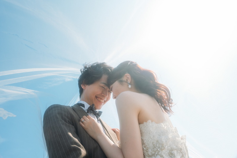 ベールを使ったカットで爽やかに！