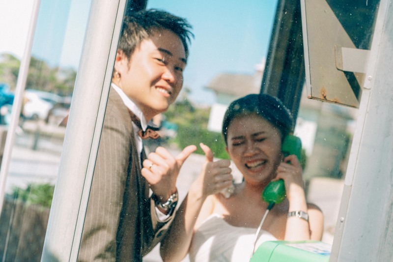 公衆電話でレトロ風に！