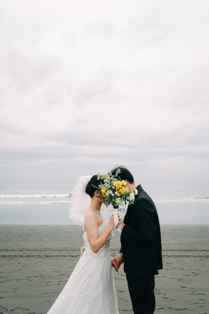 奥様と一緒にお顔隠し