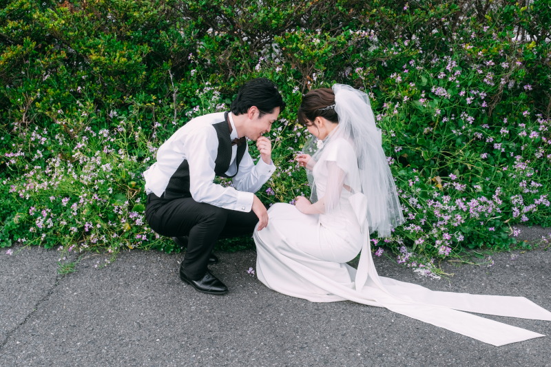 お二人とドレスがかわいい！