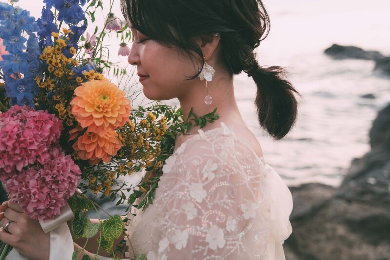 オーダーブーケ専門店「_ish.-イッシュ-」コラボプラン!《洋装 城ヶ島》