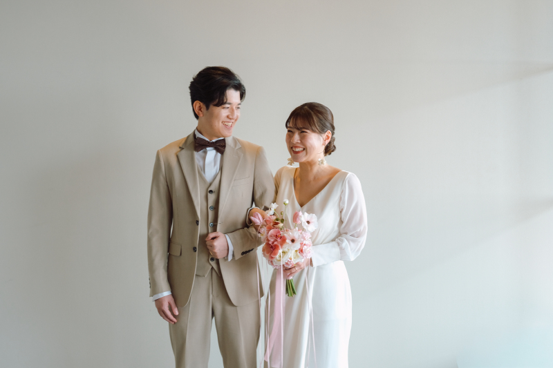 【7・8月撮影限定】ドレス・タキシード各2着付き♪|1時間撮影|100カットレタッチ付|《スタジオ撮影》◆洋装