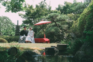 《日本庭園+海フォト￥5万円OFFキャンペーン》夏限定/和装庭園と湘南海フォト