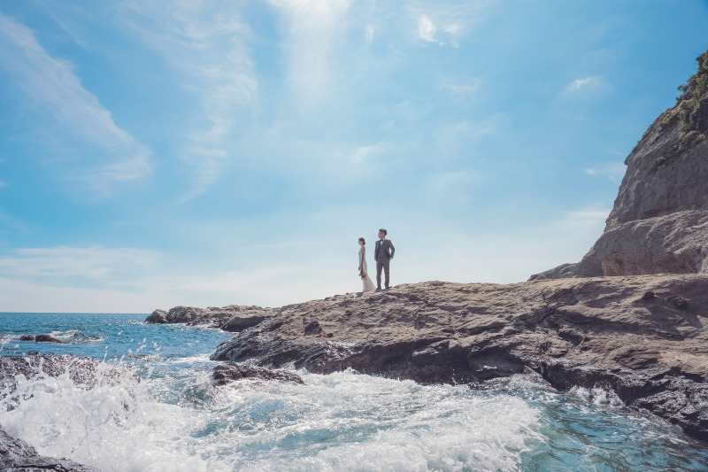 《江ノ島》江ノ島内の周遊プラン!洋装ロケーション 新婦様ヘアメイク有 200カット全データ色味補正付
