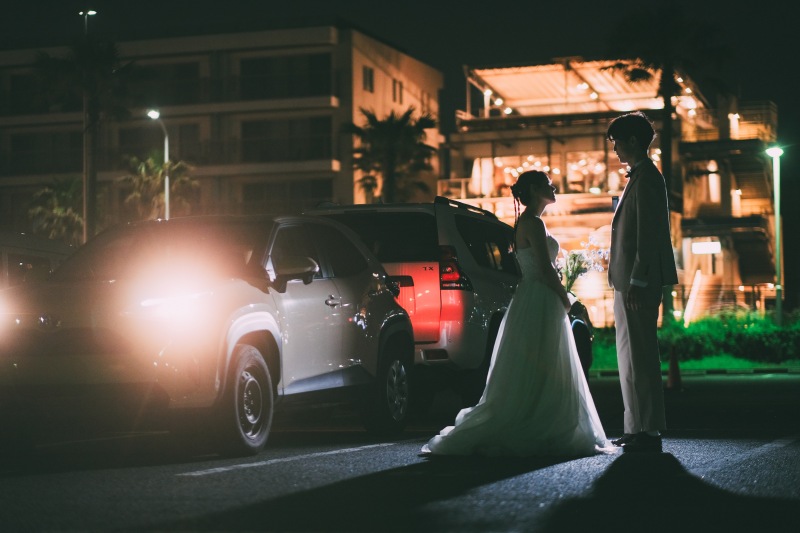 《湘南 夕日&夜景フォト》2時間撮影 新婦様ヘアメイク込み 200カット全データ色味補正付