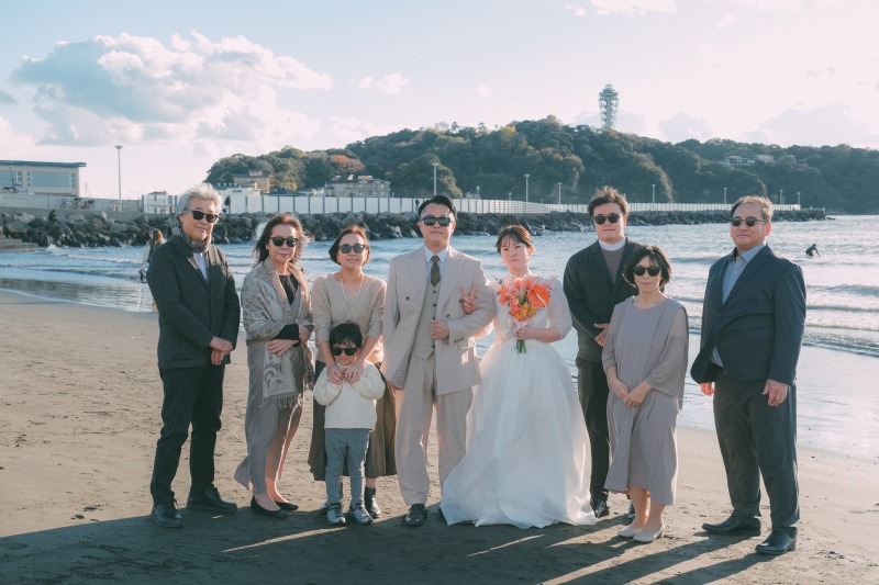 大切なご家族と、ペットと。洋装ロケーション《湘南 片瀬西浜海岸》