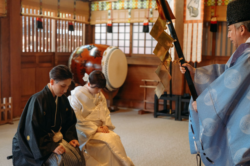 《江ノ島・江島神社》江島神社・結婚奉告祭プラン　各種施設使用料込み 2時間撮影 200カット全データ色味補正付
