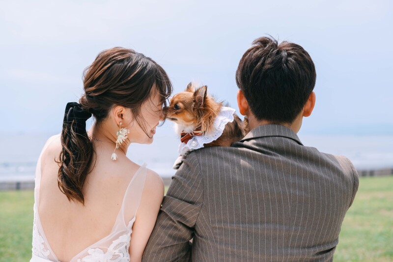 大切なご家族と、ペットと。洋装ロケーション《湘南 片瀬西浜海岸》