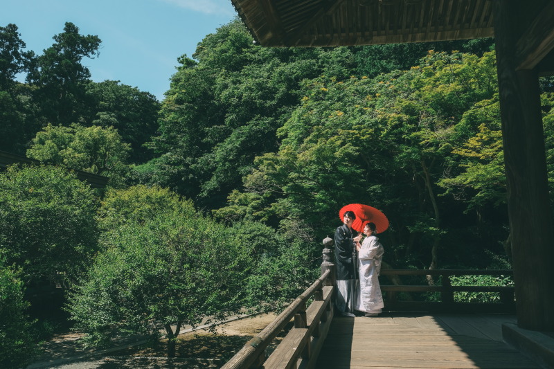 ～鎌倉 四季を彩る花咲く寺院で伝統姿のお写真を～｜1時間撮影｜100カットレタッチ付｜《妙本寺》◆和装