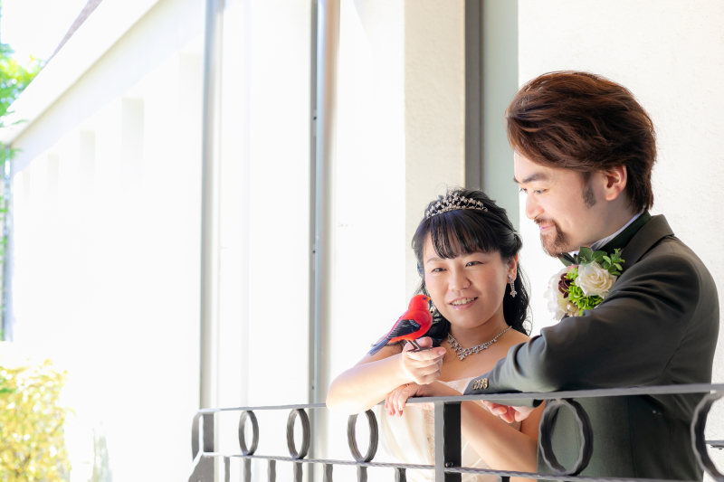 ガーデンでの何気ない表情も