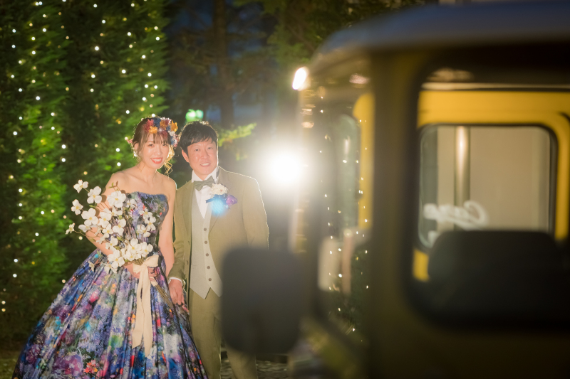 ガーデンと愛車とカラードレスと…