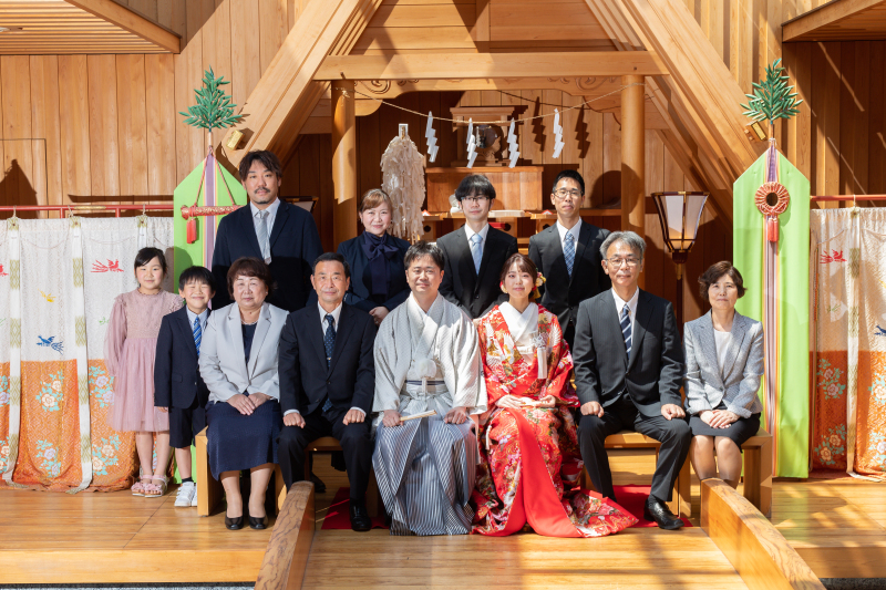 洋装&和装どちらもご家族と一緒に撮影!