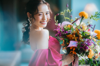 シンプルに♪最旬ドレス＆ブーケでスタイリッシュなウェディングフォト