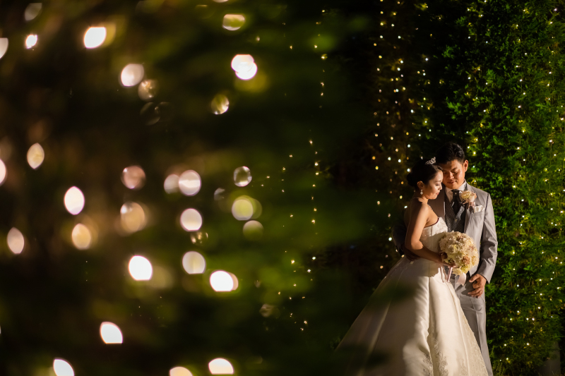 広々としたガーデンだから煌めきに抱かれる写真に…