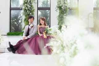 ＼白×グリーンのチャペルに映える♪／*+ファッション誌のカバーのようなフォト+*