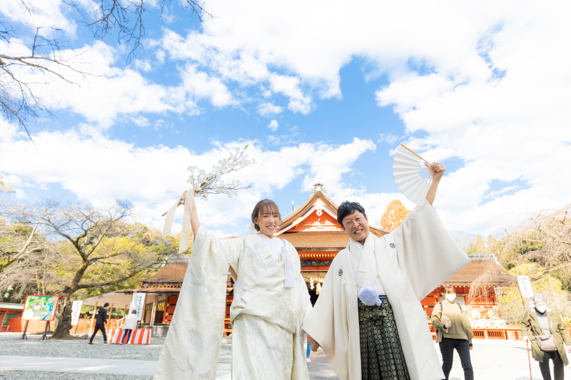 白×青×赤と笑顔!和装姿でカジュアルな1枚を★