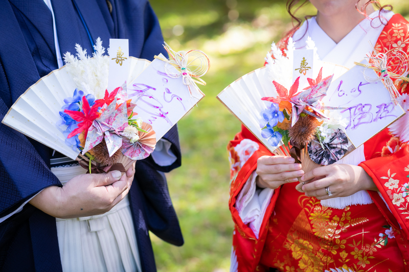 扇子コサージュ