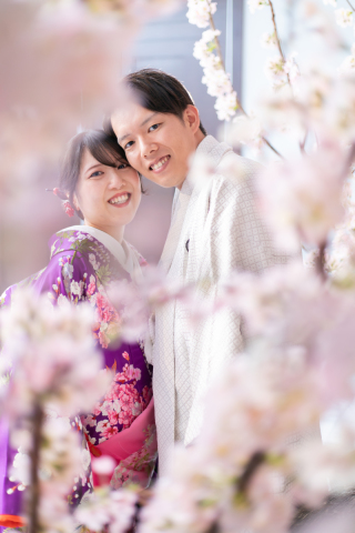 満開の桜の下。ロマンチックな和装フォト＆シンプル和装フォト