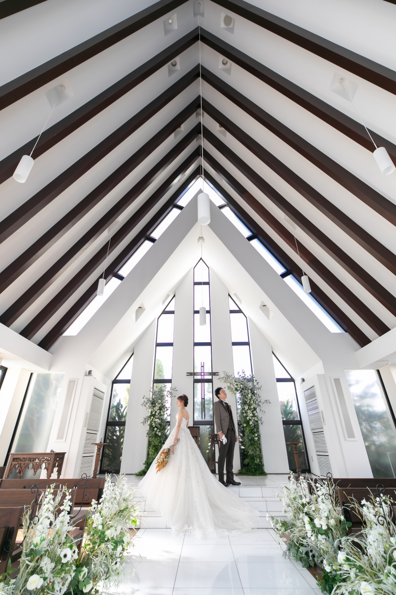 当スタジオに決めた理由の’チャペル’でのフォト