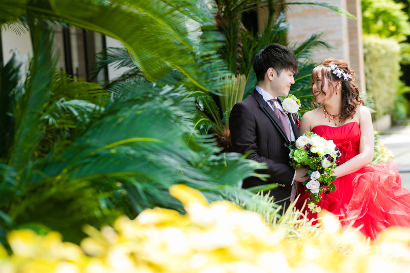 ガーデン撮影、角度を変えれば南国風に♪