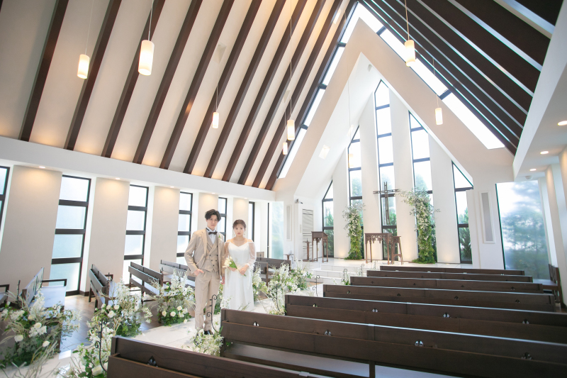 チャペル撮影OK!挙式プラン付きなので挙式もOK