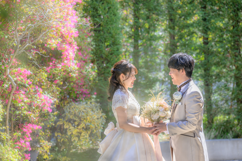 チャペル前ガーデンでのガーデンフォトも♪