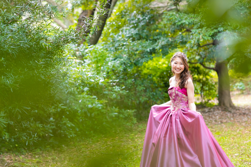 カラードレスは「Princess Aurora」