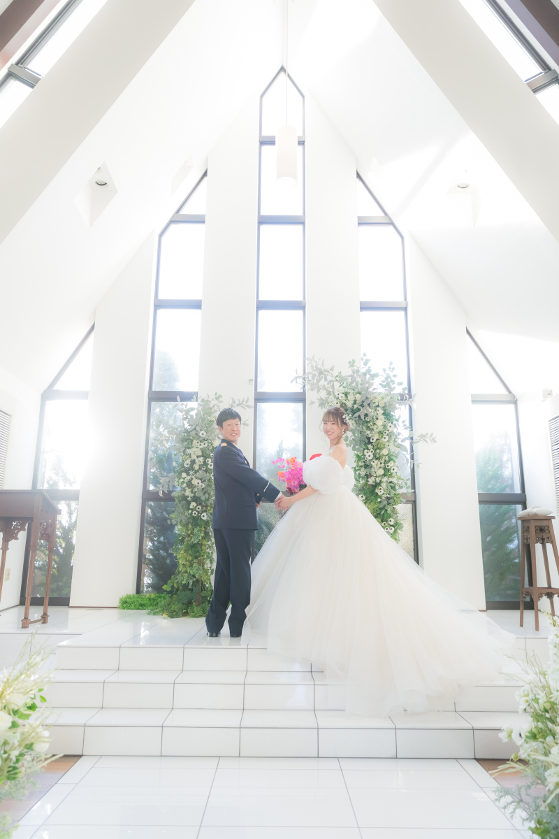 和装と雰囲気を変えたロマンティックな1枚