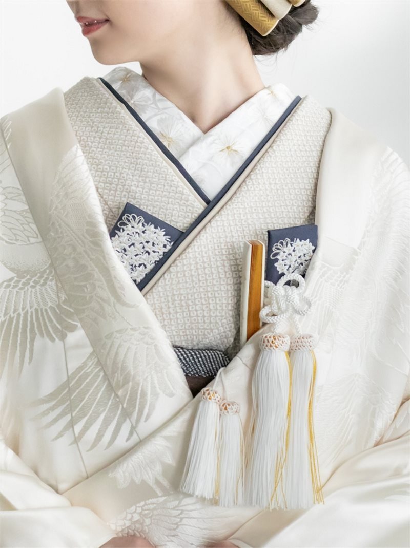 重ね衿 鉄紺 