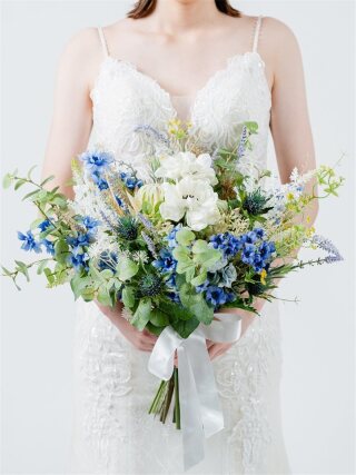 ｸﾗｯﾁﾌﾞｰｹ(ﾌﾞﾙｰ×ﾎﾜｲﾄ) 