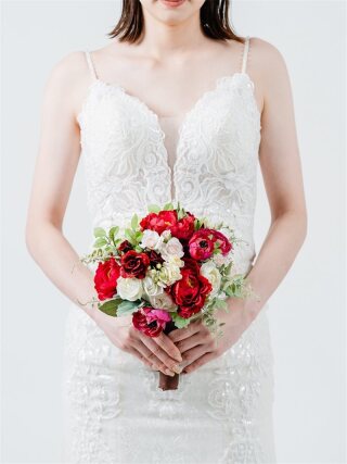 ｸﾗｯﾁﾌﾞｰｹ(白×濃ﾋﾟﾝｸ)