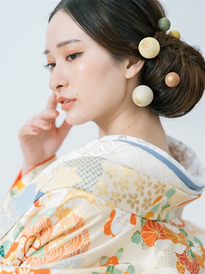 和装ﾍｯﾄﾞﾊﾟｰﾂ 珠の色 